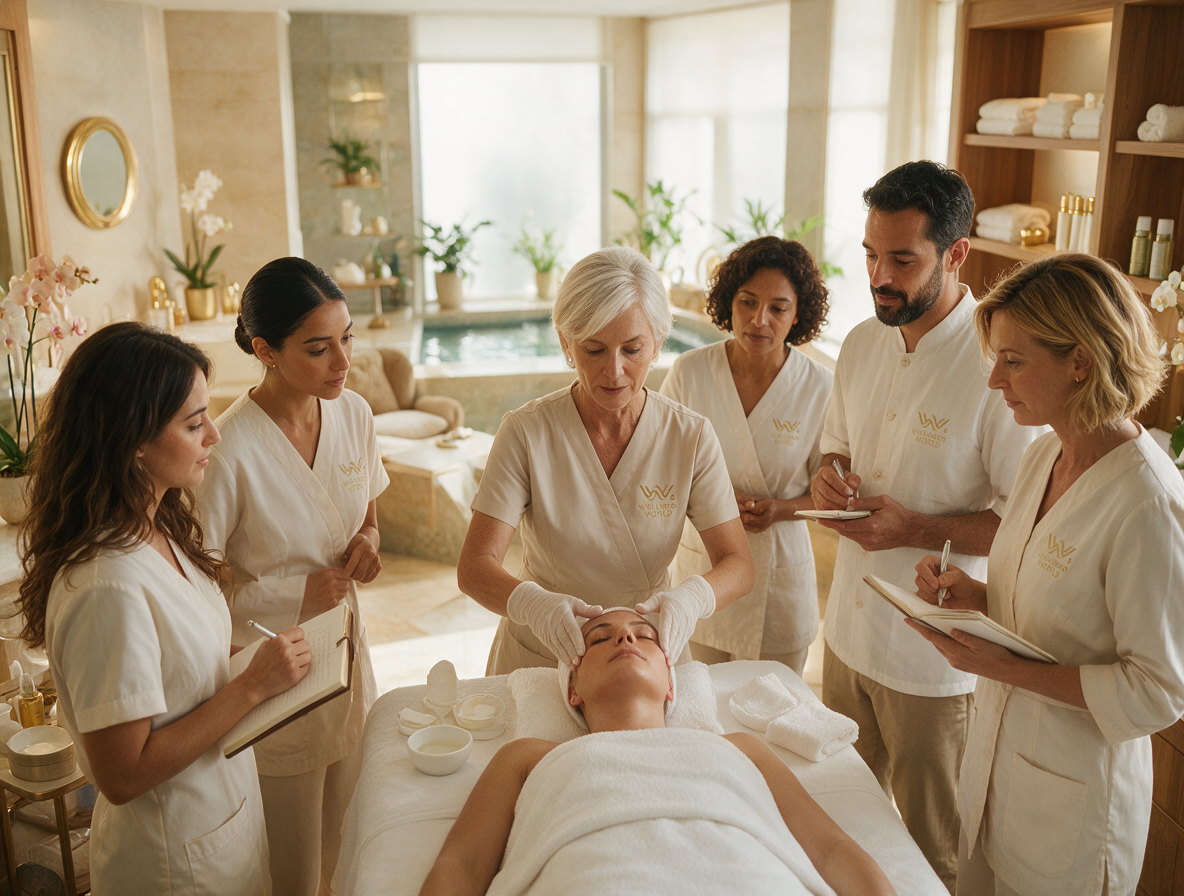 Sessione di formazione professionale per lo staff di un Beauty Center