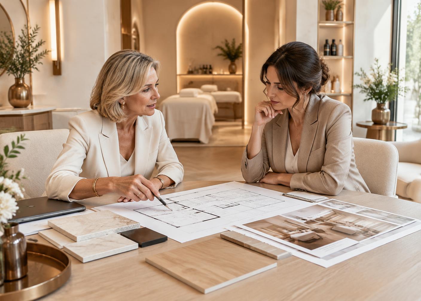 Consulente Wellness World analizza il progetto con la titolare di un centro